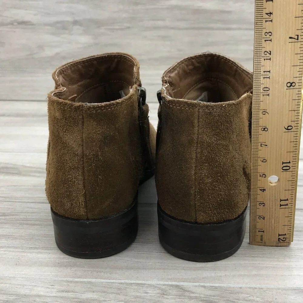 Ralph Lauren Ankle Boots Kids 13 Brown Suede Zip Booties